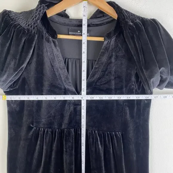 Tuckernuck Velvet Kenzo Dress Size S Black Preppy Holidays Party Pomander Place - Picture 13 of 14
